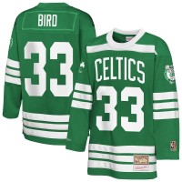 Подростковая Boston Celtics Larry Bird Mitchell & Ness Kelly Green Maxxed Out 2.0 Fashion Hockey Jersey