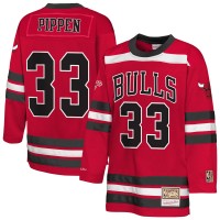 Подростковая Chicago Bulls Scottie Pippen Mitchell & Ness Red Maxxed Out 2.0 Fashion Hockey Jersey