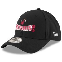 Бейсболка Miami Heat New Era Black 2025 NBA Playoffs 9FORTY