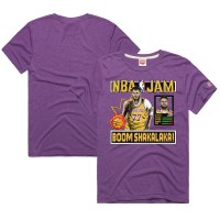 Футболка Unisex Los Angeles Lakers Luka Dončić Homage Purple NBA Jam Tri-Blend