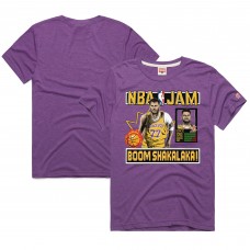 Футболка Unisex Los Angeles Lakers Luka Dončić Homage Purple NBA Jam Tri-Blend