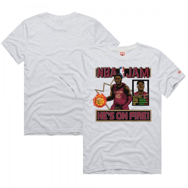 Unisex Cleveland Cavaliers Donovan Mitchell Homage Ash NBA Jam Tri-Blend T-Shirt