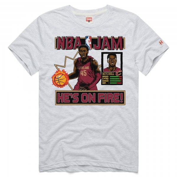 Unisex Cleveland Cavaliers Donovan Mitchell Homage Ash NBA Jam Tri-Blend T-Shirt