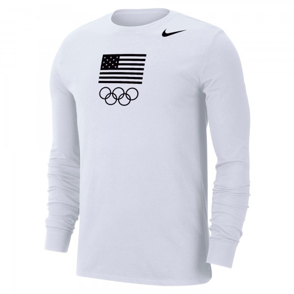 Футболка с длинным рукавом Team USA Nike Performance - White