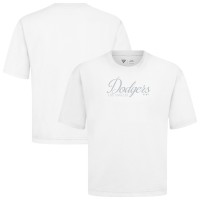 Los Angeles Dodgers Levelwear White Ethereal Oversized Luxe Signature Knit T-Shirt