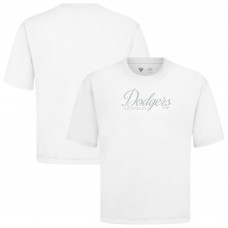 Los Angeles Dodgers Levelwear White Ethereal Oversized Luxe Signature Knit T-Shirt