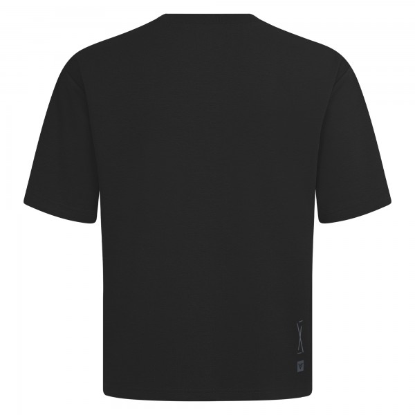 Los Angeles Dodgers Levelwear Black Crossway Oversized Luxe Signature Knit T-Shirt