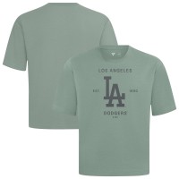 Los Angeles Dodgers Levelwear Green Crossway Oversized Luxe Signature Knit T-Shirt