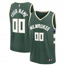 Milwaukee Bucks Fanatics Green Fast Break Custom Jersey - Icon Edition