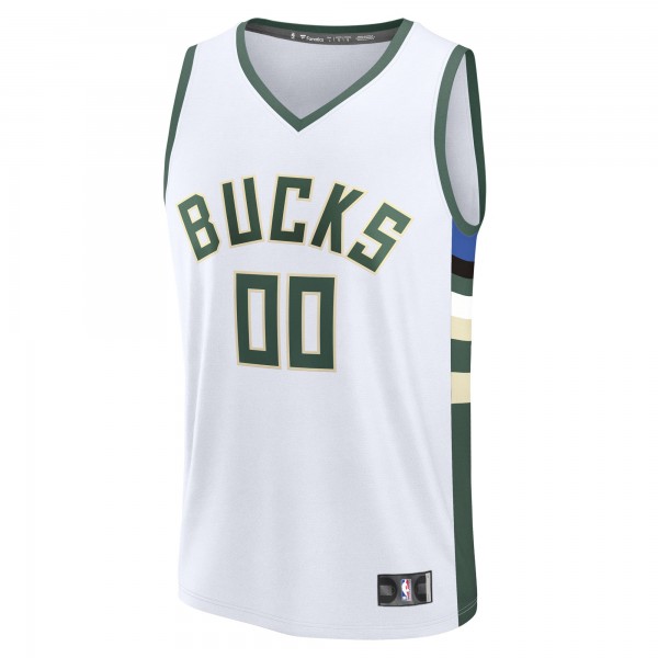 Milwaukee Bucks Fanatics White Fast Break Custom Jersey - Association Edition
