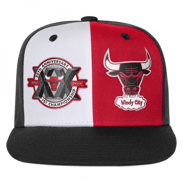 Подростковая Chicago Bulls Mitchell & Ness Black 20th Anniversary Duo Front Snapback Hat