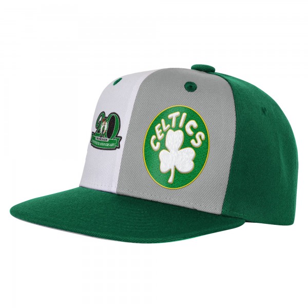 Подростковая Boston Celtics Mitchell & Ness Kelly Green Anniversary Duo Front Snapback Hat
