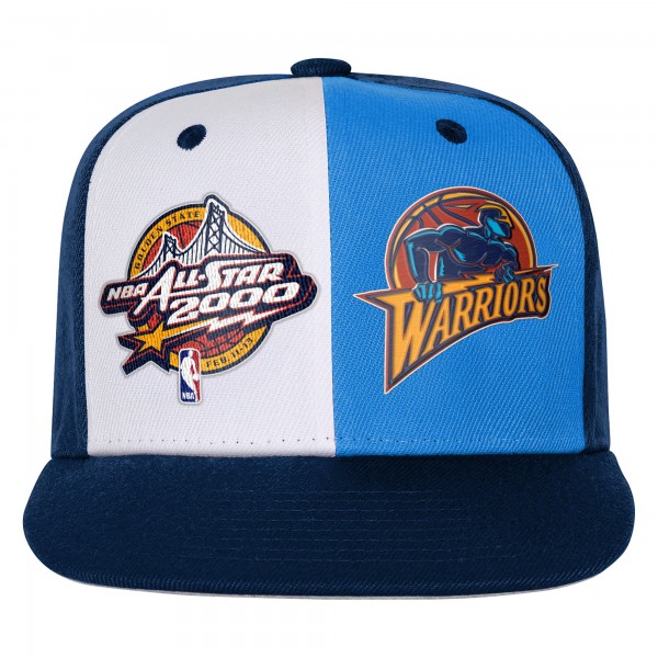 Подростковая Golden State Warriors Mitchell & Ness Navy 2000 All-Star Game Duo Front Snapback Hat