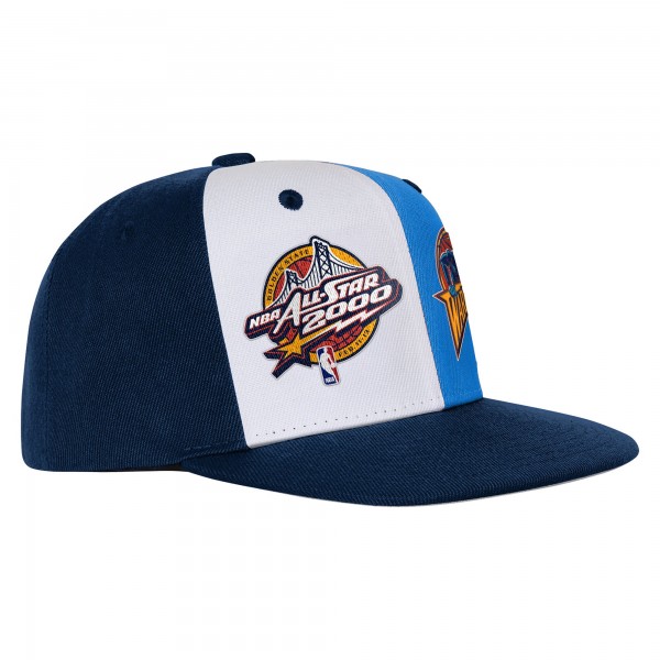 Подростковая Golden State Warriors Mitchell & Ness Navy 2000 All-Star Game Duo Front Snapback Hat