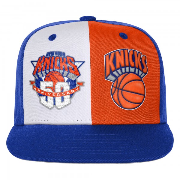 Подростковая New York Knicks Mitchell & Ness Blue 50th Anniversary Duo Front Snapback Hat