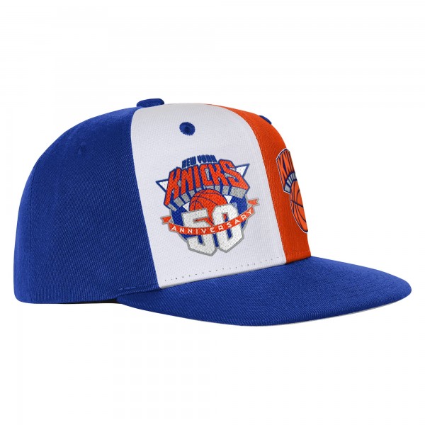 Подростковая New York Knicks Mitchell & Ness Blue 50th Anniversary Duo Front Snapback Hat