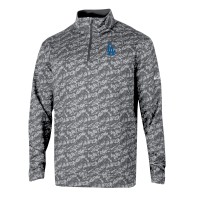Los Angeles Dodgers Columbia Gray Omni-Wick Wickhams Hills Quarter-Zip Pullover