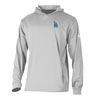 Los Angeles Dodgers Columbia Gray Long Drive Pullover Hoodie