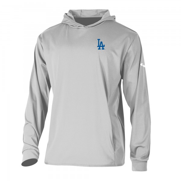 Los Angeles Dodgers Columbia Gray Long Drive Pullover Hoodie