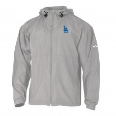 Los Angeles Dodgers Columbia Gray The Prodigy Full-Zip Windbreaker