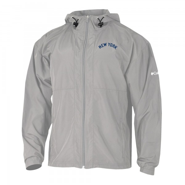 New York Yankees Columbia Gray The Prodigy Full-Zip Windbreaker