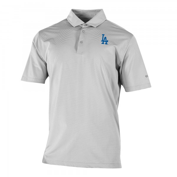 Los Angeles Dodgers Columbia Gray Omni-Wick Double Hit Polo