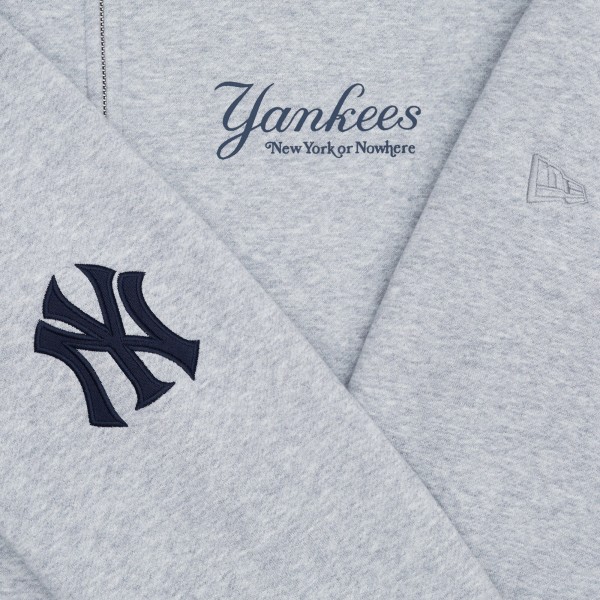 Толстовка на молнии New York Yankees New York or Nowhere x New Era Heather Gray