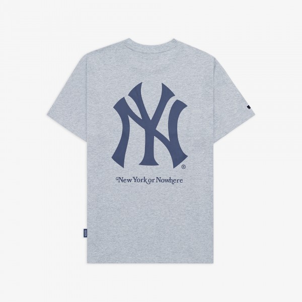 New York Yankees New York or Nowhere x New Era Heather Gray Script T-Shirt