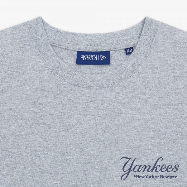 New York Yankees New York or Nowhere x New Era Heather Gray Script T-Shirt