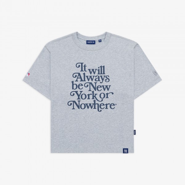 New York Yankees New York or Nowhere x New Era Heather Gray Relaxed Motto T-Shirt