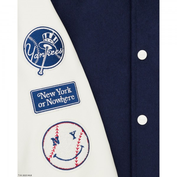 New York Yankees New York or Nowhere x New Era Navy/White Full-Snap Varsity Jacket