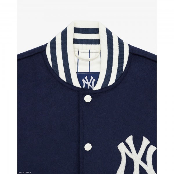 New York Yankees New York or Nowhere x New Era Navy/White Full-Snap Varsity Jacket