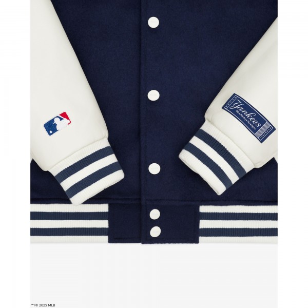 New York Yankees New York or Nowhere x New Era Navy/White Full-Snap Varsity Jacket