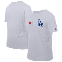 Los Angeles Dodgers New Era White Japanese Flag T-Shirt