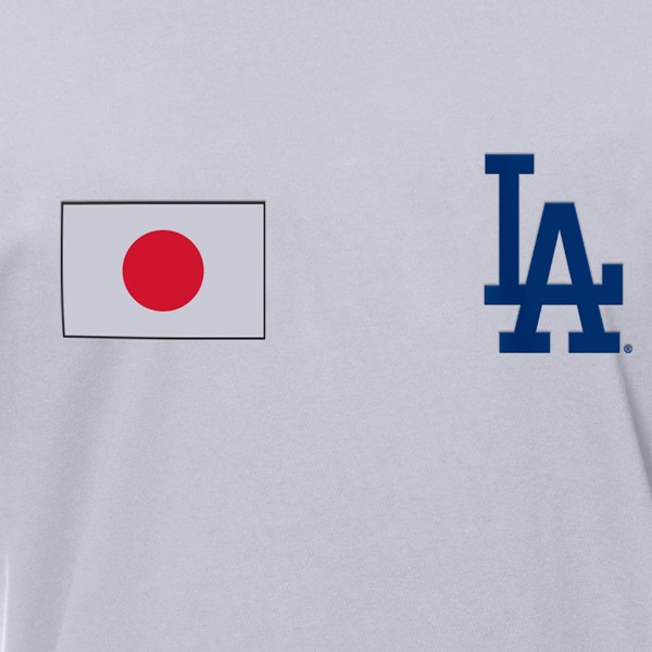 Los Angeles Dodgers New Era White Japanese Flag T-Shirt