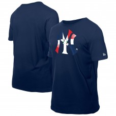 New York Yankees New Era Navy Dominican Republic Flag Logo T-Shirt