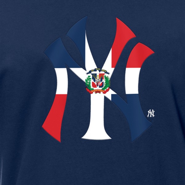 New York Yankees New Era Navy Dominican Republic Flag Logo T-Shirt