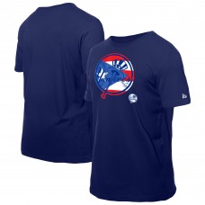New York Yankees New Era Navy Puerto Rican Flag Logo T-Shirt