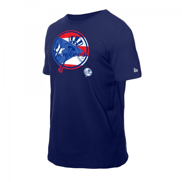 New York Yankees New Era Navy Puerto Rican Flag Logo T-Shirt