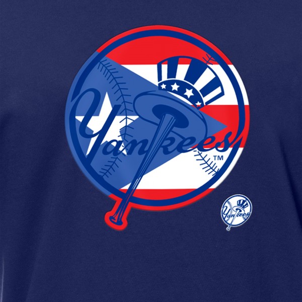 New York Yankees New Era Navy Puerto Rican Flag Logo T-Shirt