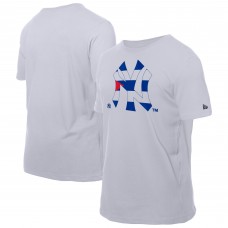 New York Yankees New Era White Cuban Flag Logo T-Shirt