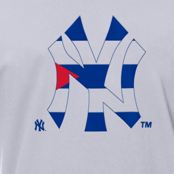 New York Yankees New Era White Cuban Flag Logo T-Shirt
