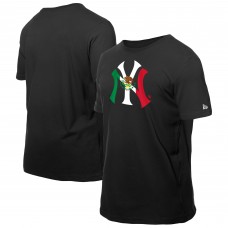 New York Yankees New Era Black Mexican Flag Logo T-Shirt