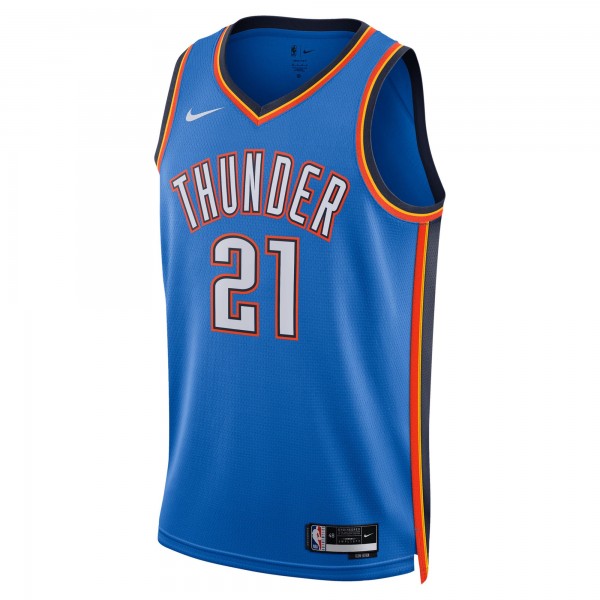 Игровая джерси Unisex Oklahoma City Thunder Aaron Wiggins Nike Blue Swingman Player - Icon Edition