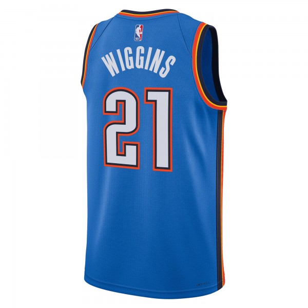Игровая джерси Unisex Oklahoma City Thunder Aaron Wiggins Nike Blue Swingman Player - Icon Edition