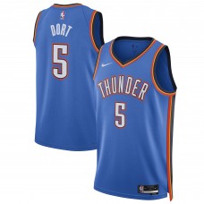Игровая джерси Unisex Oklahoma City Thunder Luguentz Dort Nike Blue Swingman Player - Icon Edition