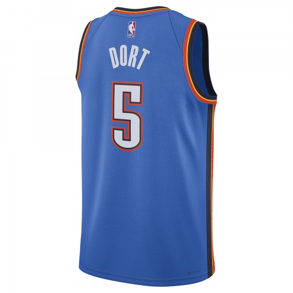 Игровая джерси Unisex Oklahoma City Thunder Luguentz Dort Nike Blue Swingman Player - Icon Edition