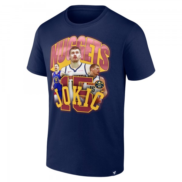Denver Nuggets Nikola Jokic Fanatics Navy Notorious 4.0 T-Shirt