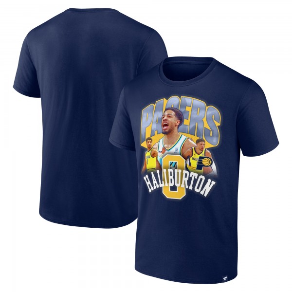 Indiana Pacers Tyrese Haliburton Fanatics Navy Notorious 4.0 T-Shirt