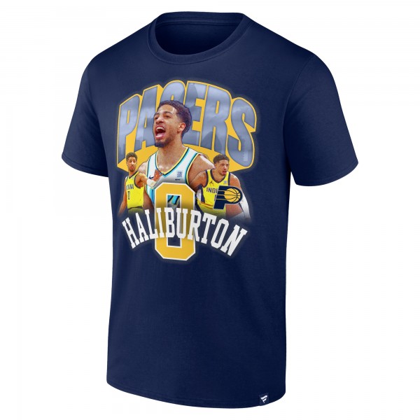 Indiana Pacers Tyrese Haliburton Fanatics Navy Notorious 4.0 T-Shirt